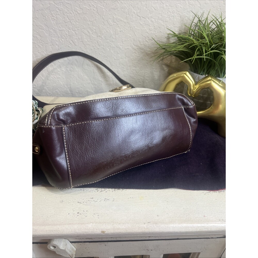 Etienne Aigner Vintage Classic Minimalist Brown And Beige Handbag Purse - Picture 3 of 15